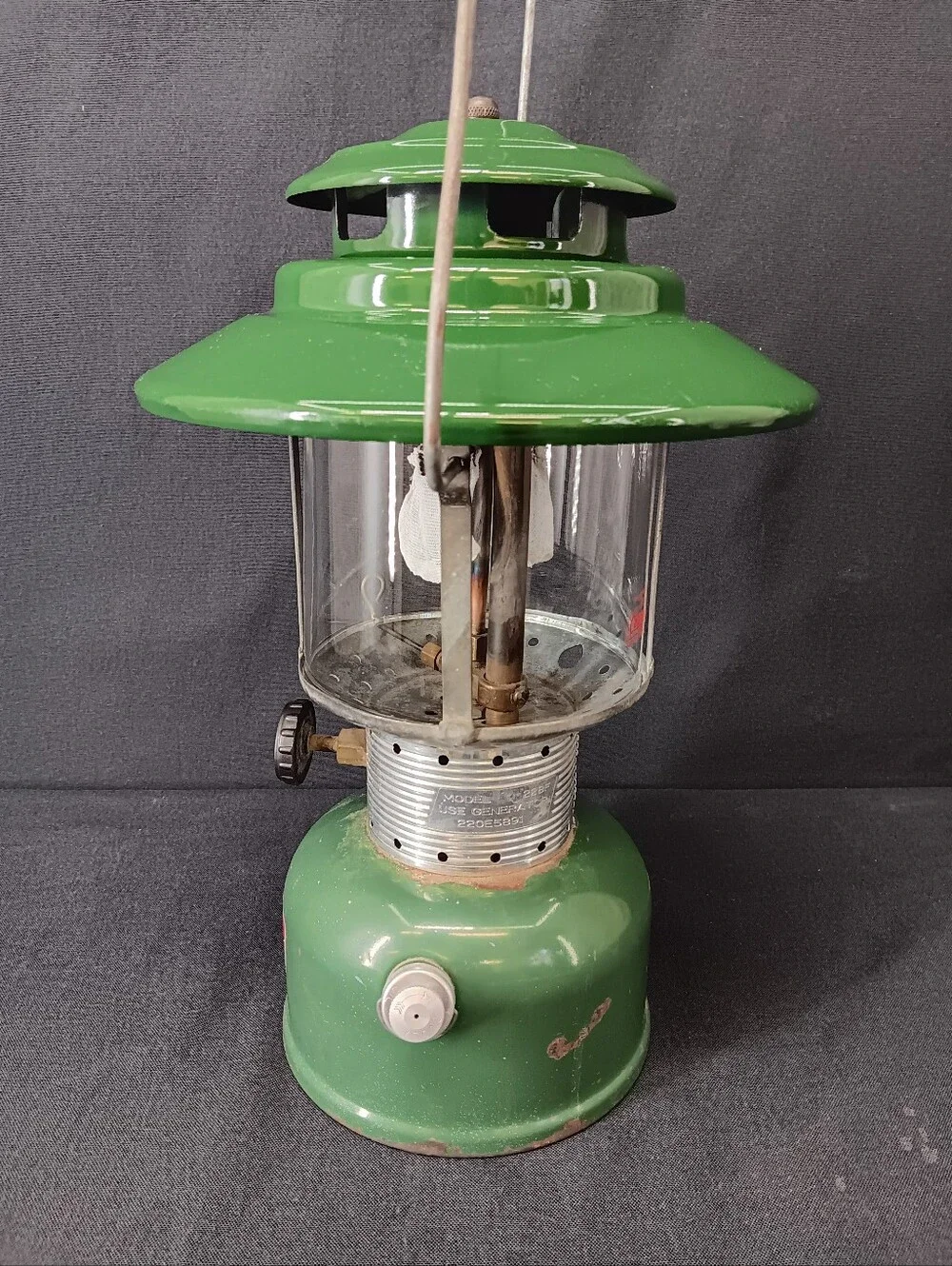 Tested 1970 Coleman 228F Big Hat Lantern with Yellow Clamshell Case Serviced